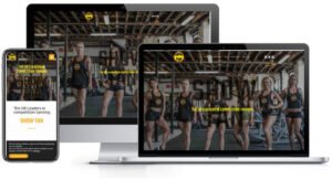 A website design for a women's gym.