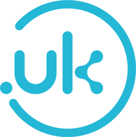 A blue circle with the word uk in it.